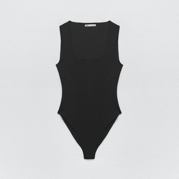 Zara Tops - ZARA SQUARE NECK BODYSUIT - NWT